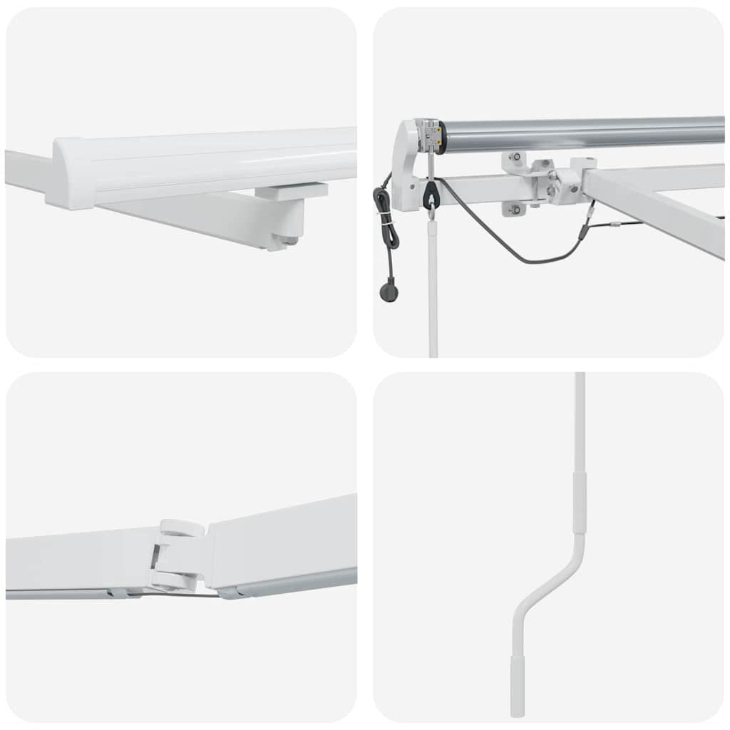 vidaXL Rama markizy Ze LED Lights Biały 600 × 300 cm Aluminium