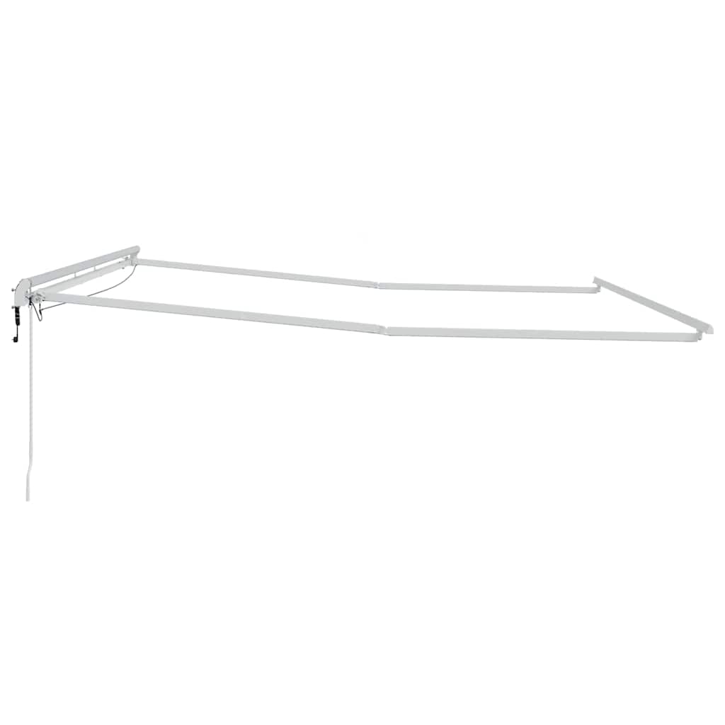 vidaXL Rama markizy Ze LED Lights Biały 400 × 350 cm Aluminium