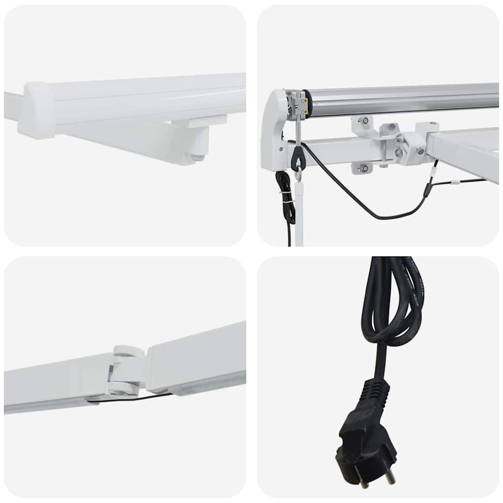 vidaXL Rama markizy Ze LED Lights Biały 450 × 350 cm Aluminium