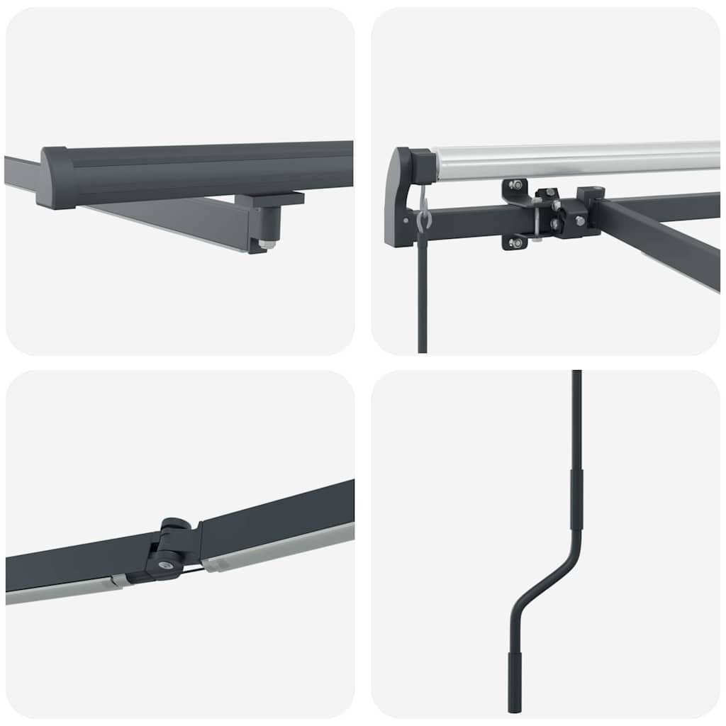 vidaXL Rama markizy Ze LED Lights Antracyt 500 × 350 cm Aluminium