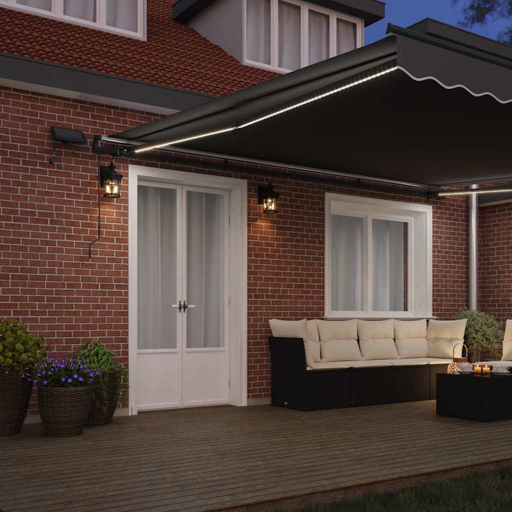 vidaXL Rama markizy Ze LED Lights Antracyt 500 × 350 cm Aluminium