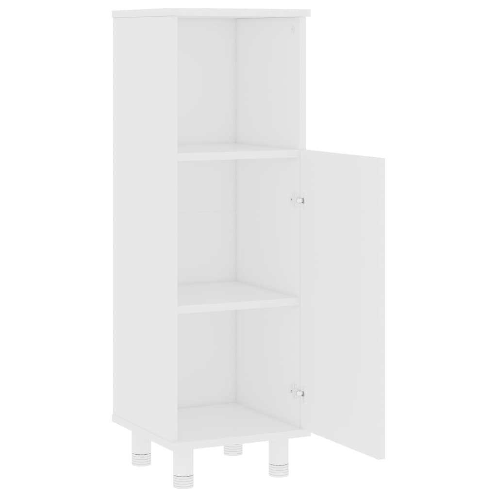 vidaXL Szafka łazienkowa, biała, 30x30x95 cm, materiał drewnopochodny