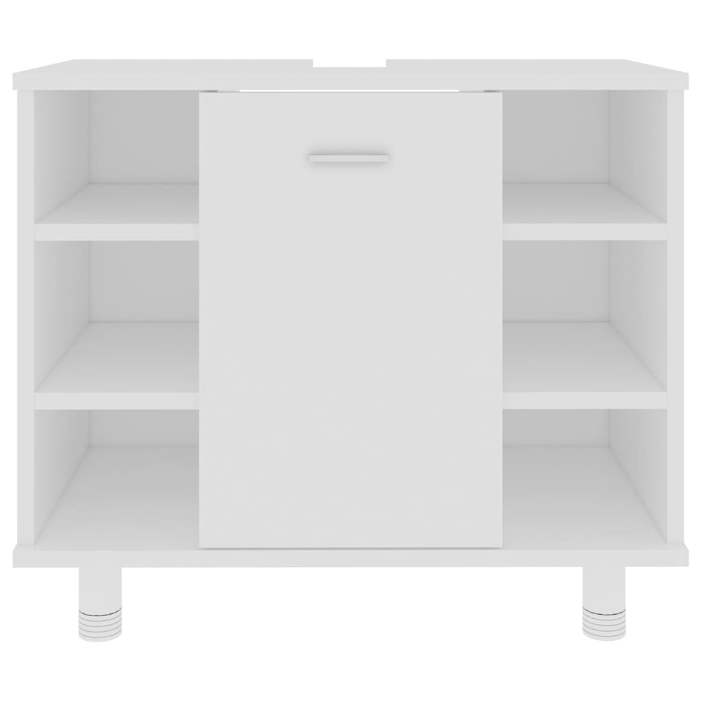 vidaXL Szafka łazienkowa, biała 60x32x53,5 cm, materiał drewnopochodny