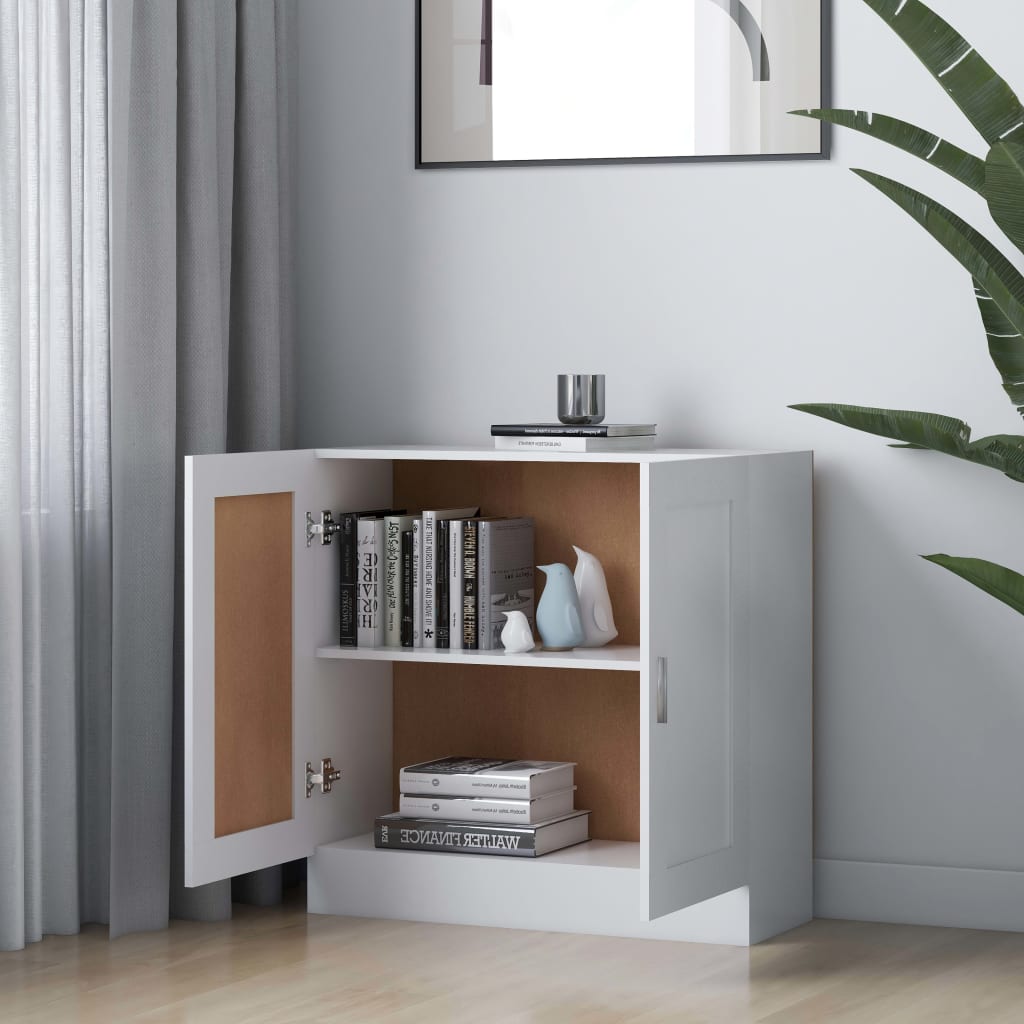 vidaXL Regał na książki, biel 82,5x30,5x80 cm, materiał drewnopochodny