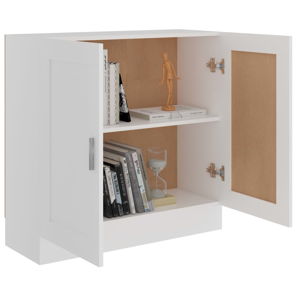 vidaXL Regał na książki, biel 82,5x30,5x80 cm, materiał drewnopochodny