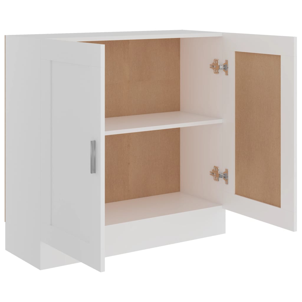 vidaXL Regał na książki, biel 82,5x30,5x80 cm, materiał drewnopochodny