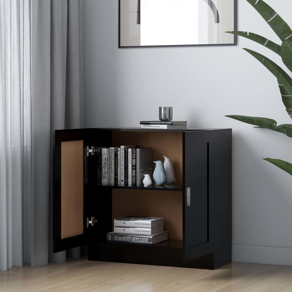 vidaXL Szafka, czarna, 82,5x30,5x80 cm, materiał drewnopochodny
