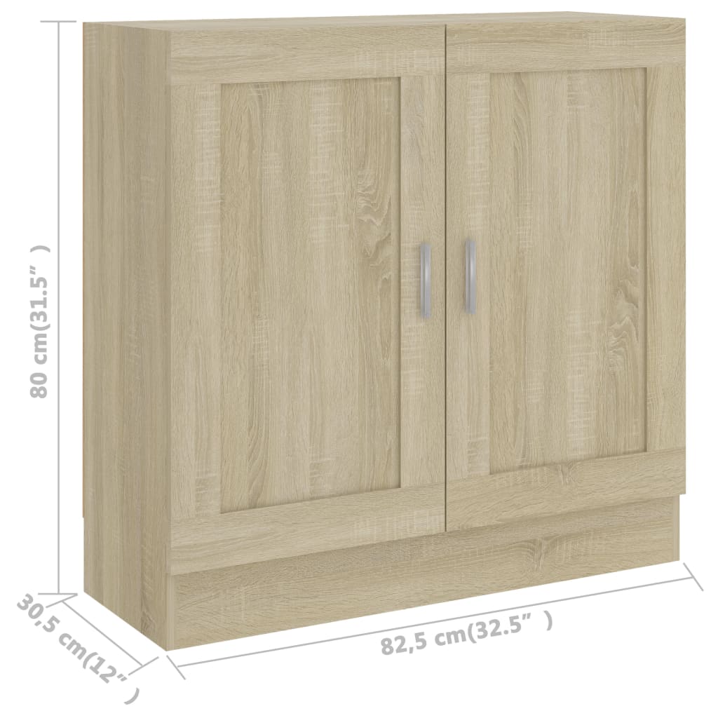 vidaXL Szafka, dąb sonoma, 82,5x30,5x80 cm, materiał drewnopochodny