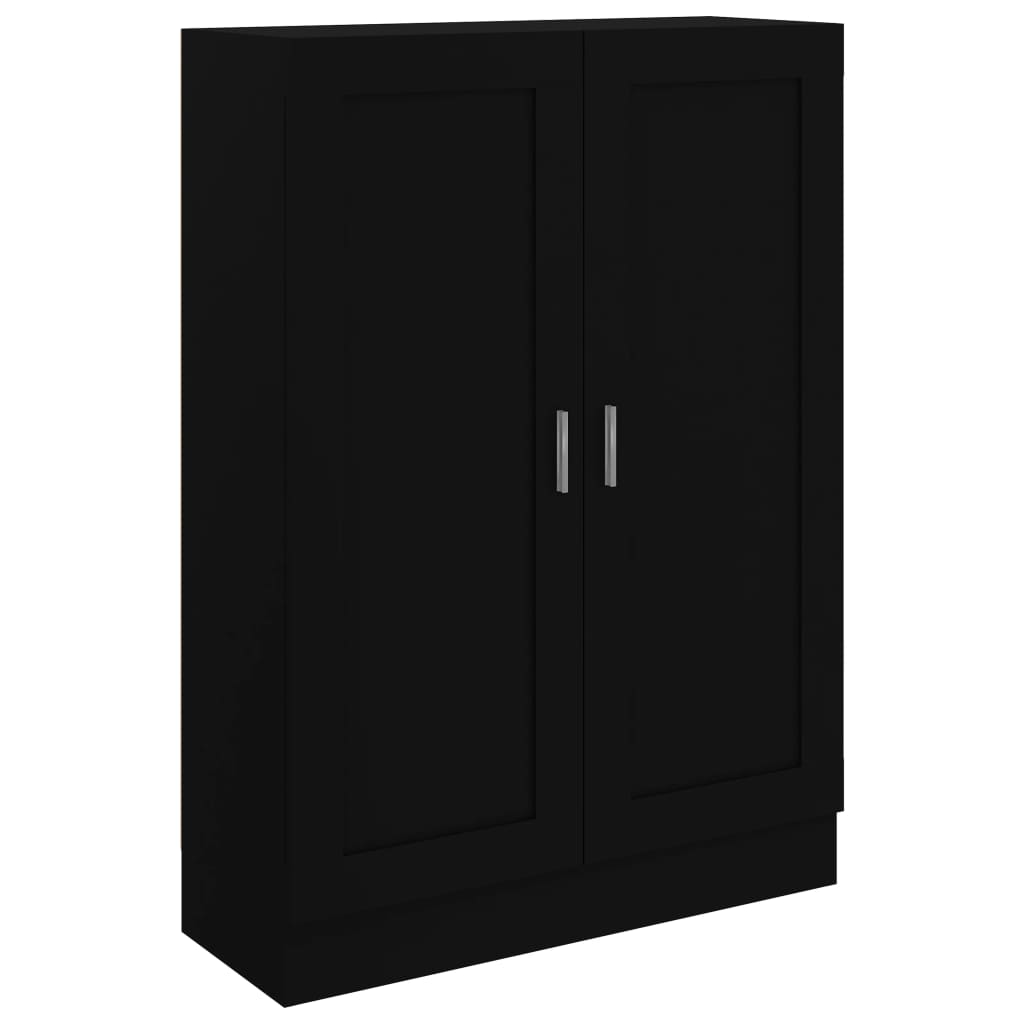 vidaXL Szafka, czarna, 82,5x30,5x115 cm, materiał drewnopochodny