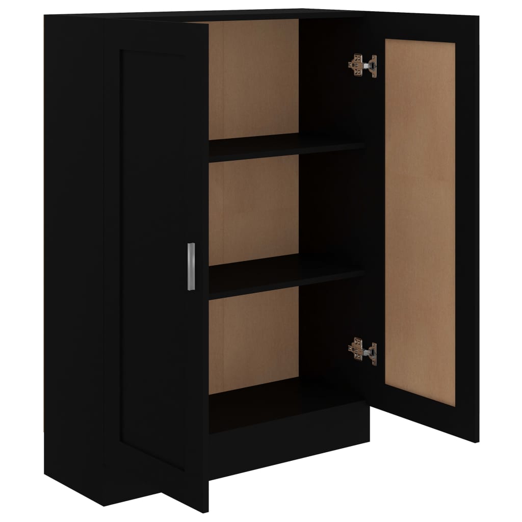 vidaXL Szafka, czarna, 82,5x30,5x115 cm, materiał drewnopochodny