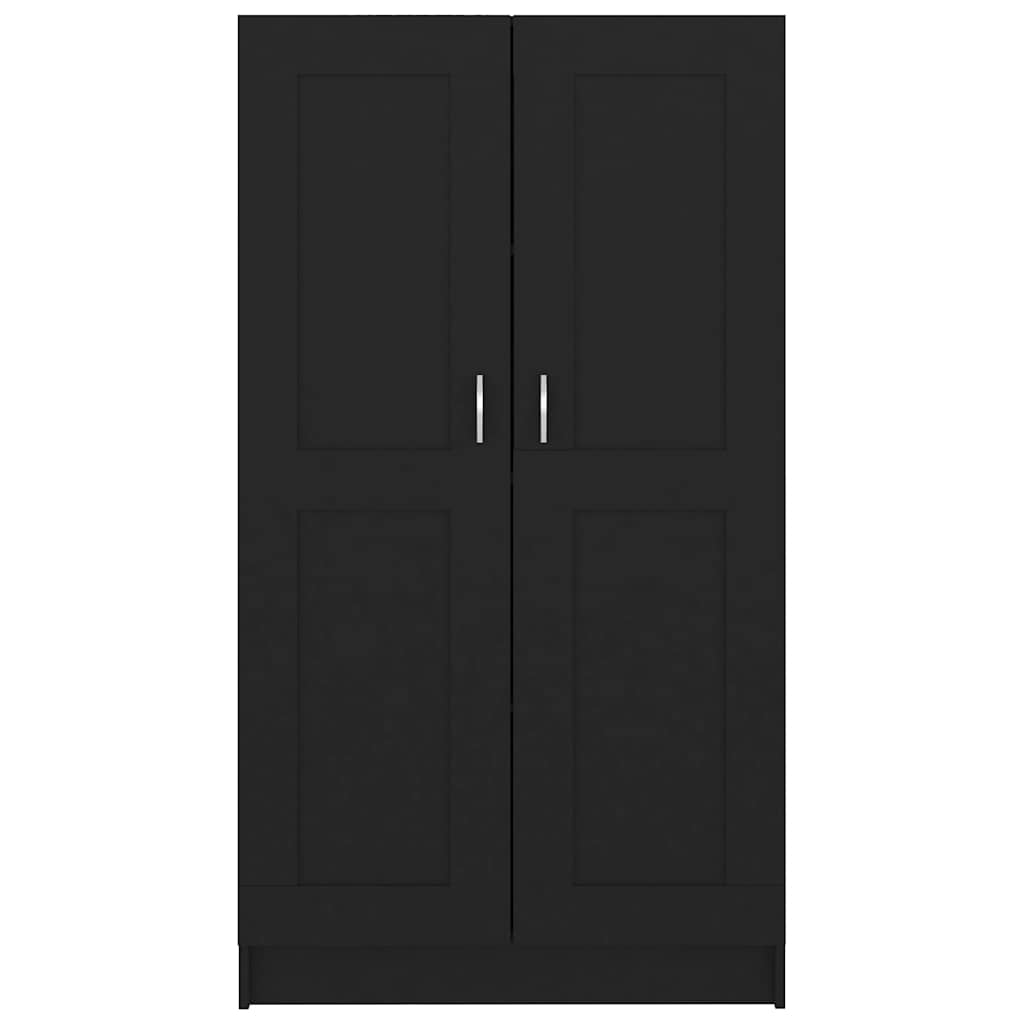 vidaXL Szafka, czarna, 82,5x30,5x150 cm, materiał drewnopochodny