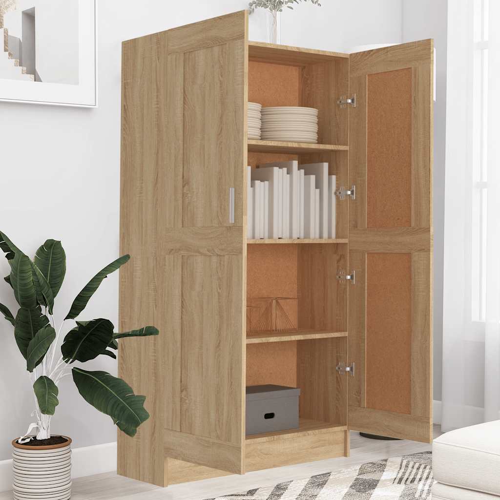 vidaXL Szafka, dąb sonoma, 82,5x30,5x150 cm, materiał drewnopochodny