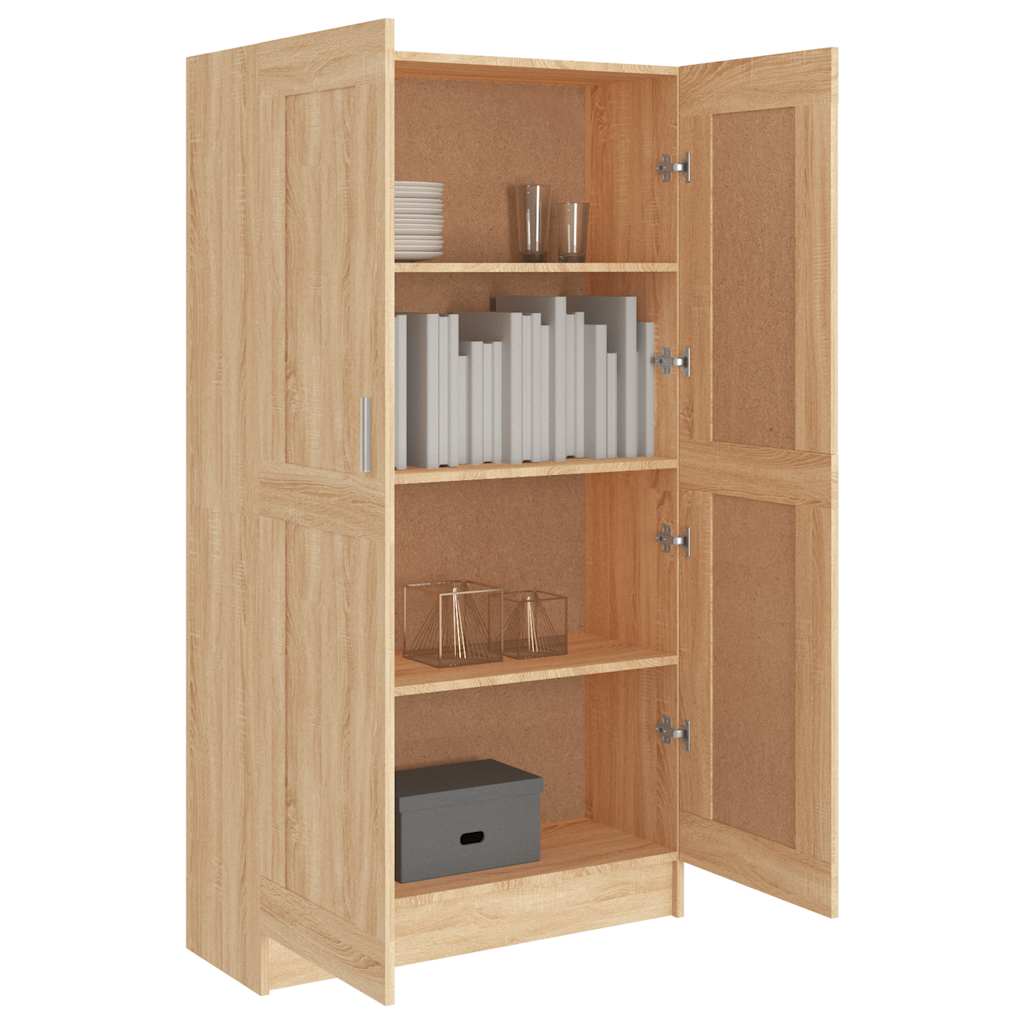 vidaXL Szafka, dąb sonoma, 82,5x30,5x150 cm, materiał drewnopochodny