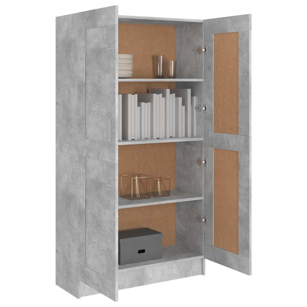 vidaXL Szafka, szarość betonu 82,5x30,5x150 cm materiał drewnopochodny