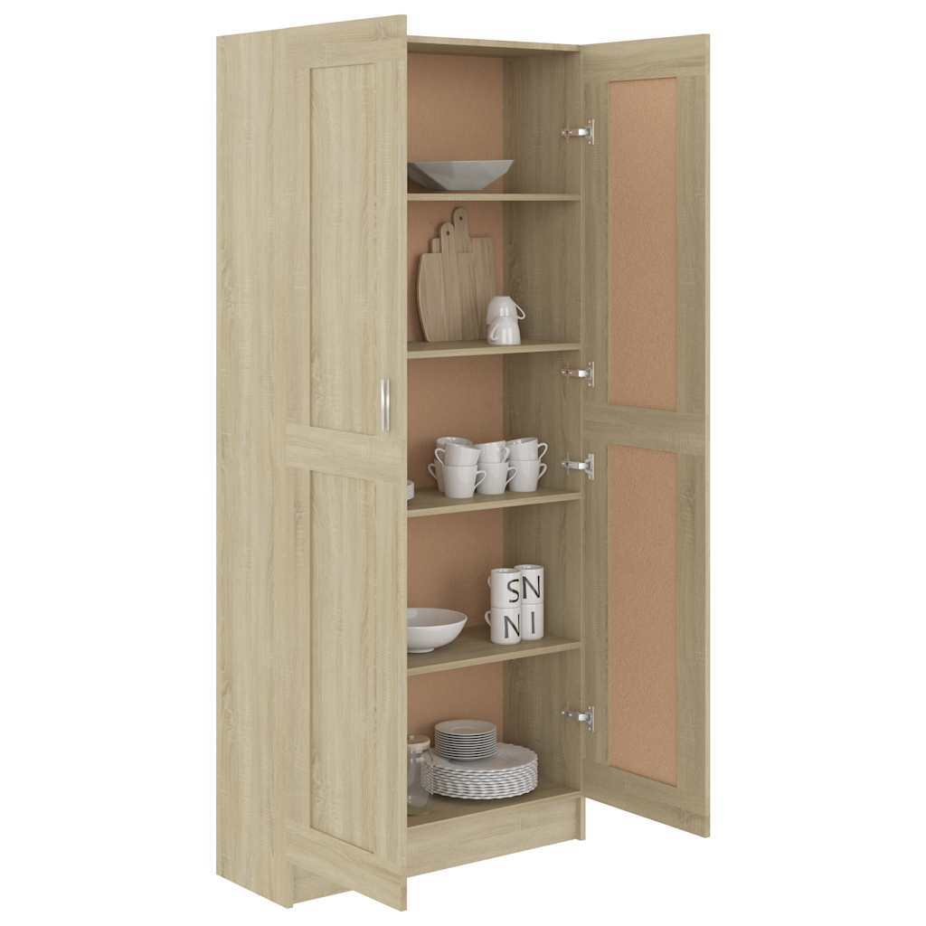 vidaXL Szafka, dąb sonoma, 82,5x30,5x185,5 cm, materiał drewnopochodny