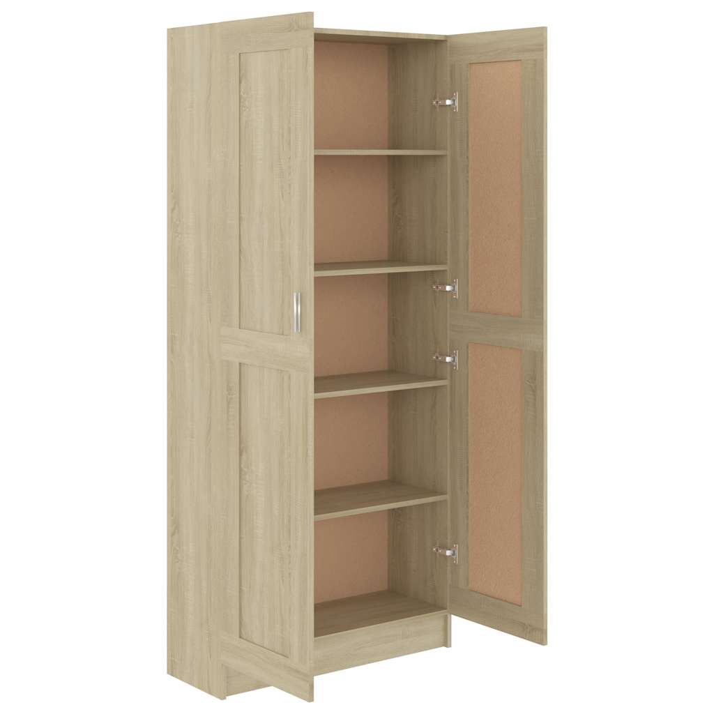 vidaXL Szafka, dąb sonoma, 82,5x30,5x185,5 cm, materiał drewnopochodny