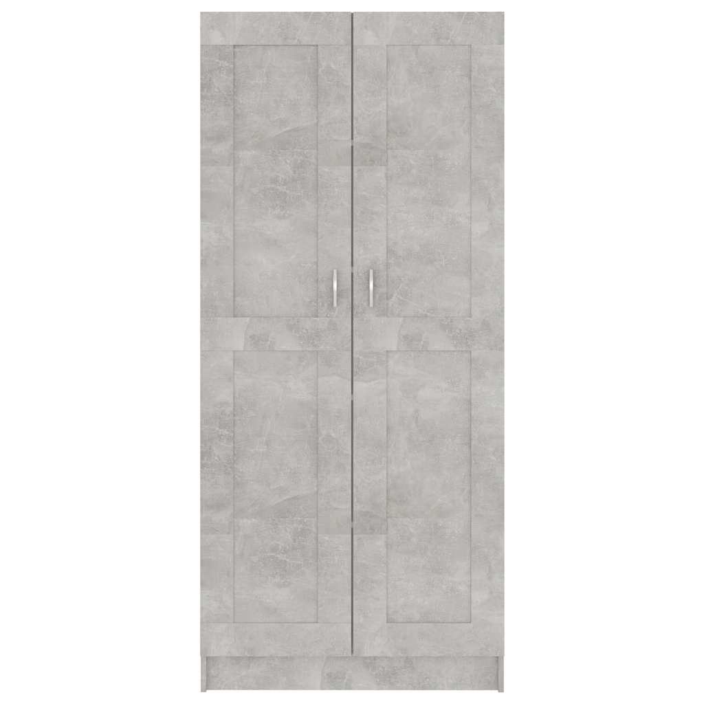vidaXL Szafka na książki, szarość betonu, 82,5x30,5x185,5 cm, płyta