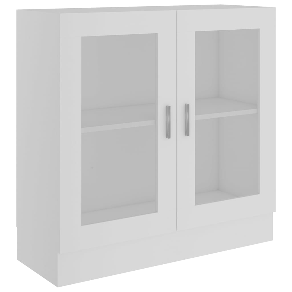 vidaXL Witryna, biała, 82,5x30,5x80 cm, materiał drewnopochodny