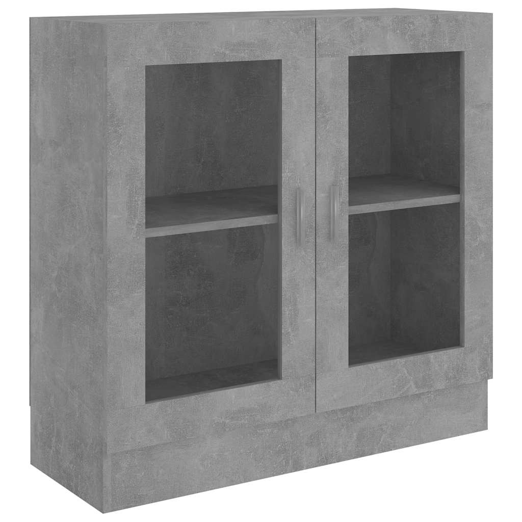 vidaXL Witryna, szarość betonu 82,5x30,5x80 cm materiał drewnopochodny