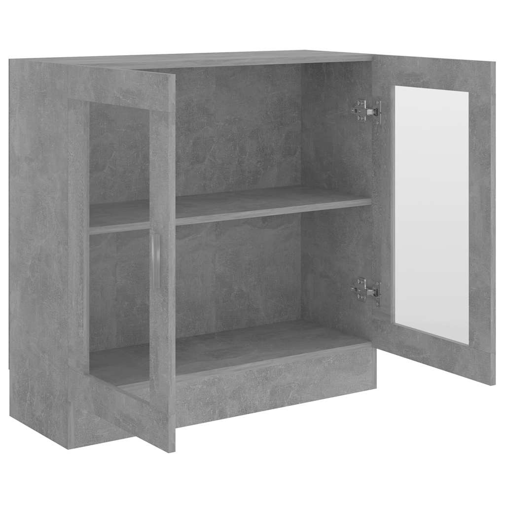 vidaXL Witryna, szarość betonu 82,5x30,5x80 cm materiał drewnopochodny