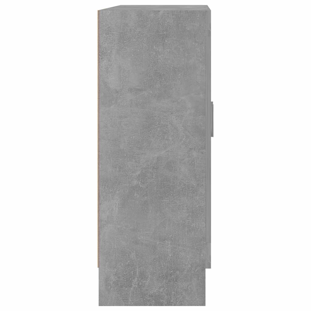vidaXL Witryna, szarość betonu 82,5x30,5x80 cm materiał drewnopochodny