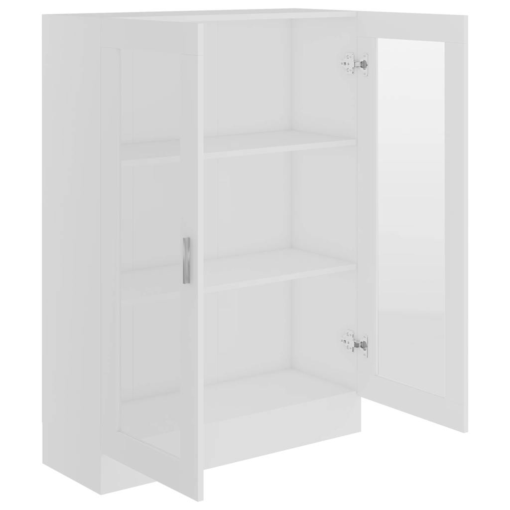 vidaXL Witryna, biała, 82,5x30,5x115 cm, materiał drewnopochodny