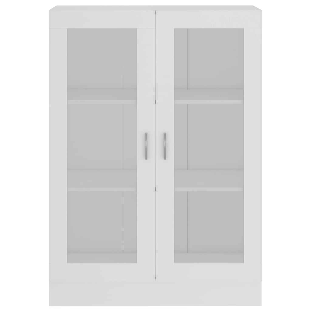vidaXL Witryna, biała, 82,5x30,5x115 cm, materiał drewnopochodny