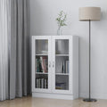vidaXL Witryna, biała, 82,5x30,5x115 cm, materiał drewnopochodny