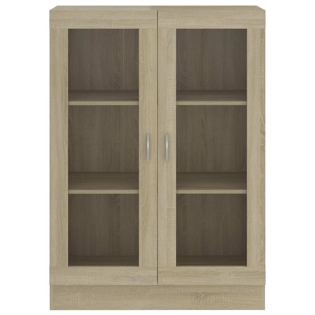 vidaXL Witryna, dąb sonoma, 82,5x30,5x115 cm, materiał drewnopochodny