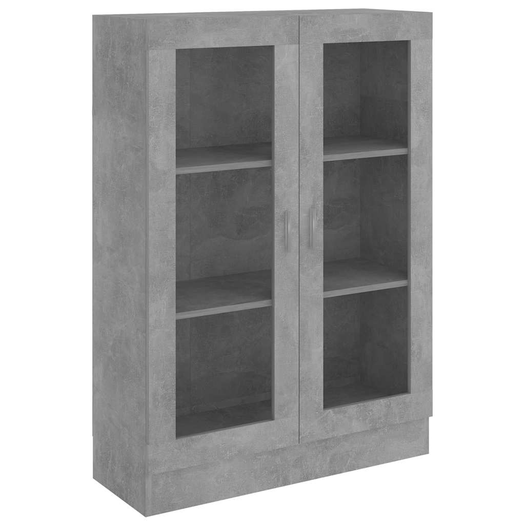vidaXL Witryna, szarość betonu, 82,5x30,5x115 cm