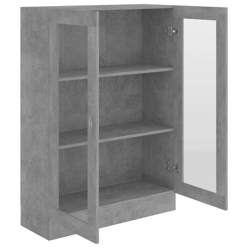 vidaXL Witryna, szarość betonu, 82,5x30,5x115 cm