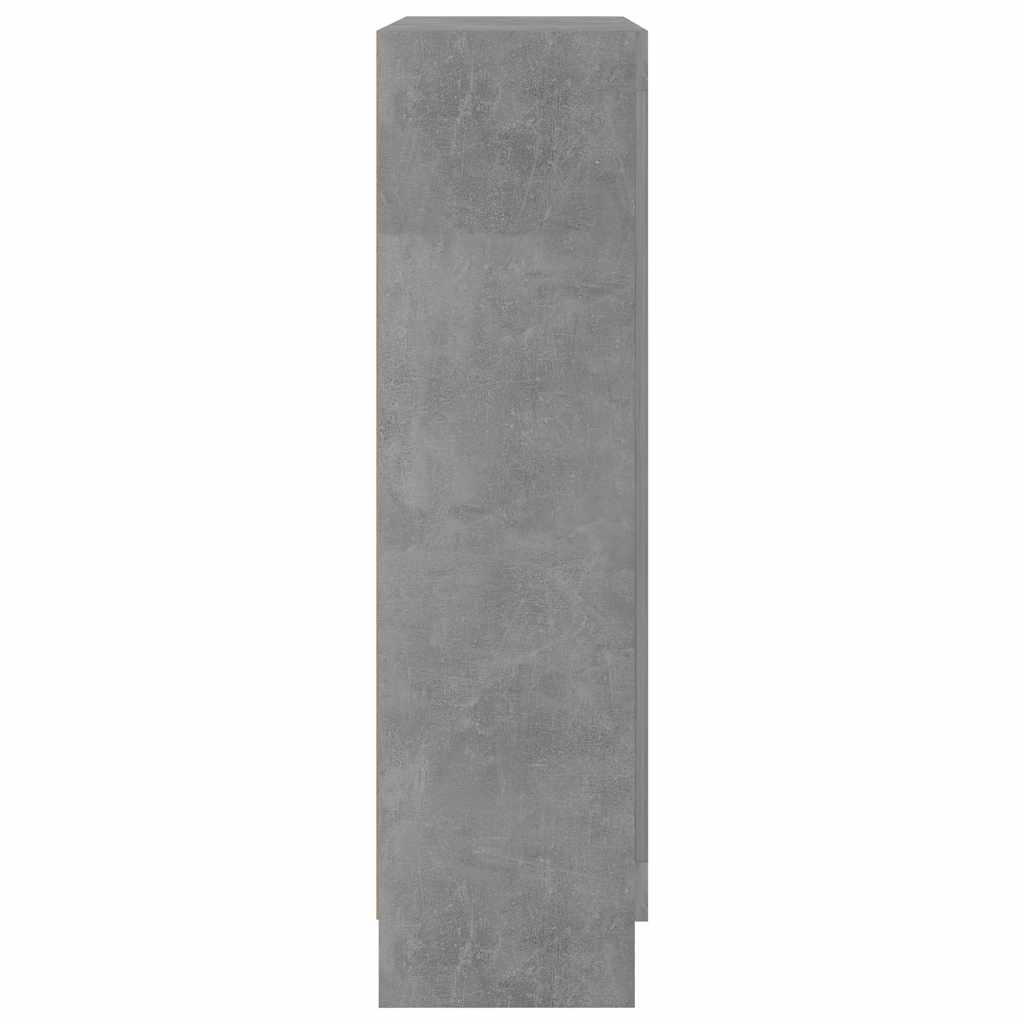 vidaXL Witryna, szarość betonu, 82,5x30,5x115 cm