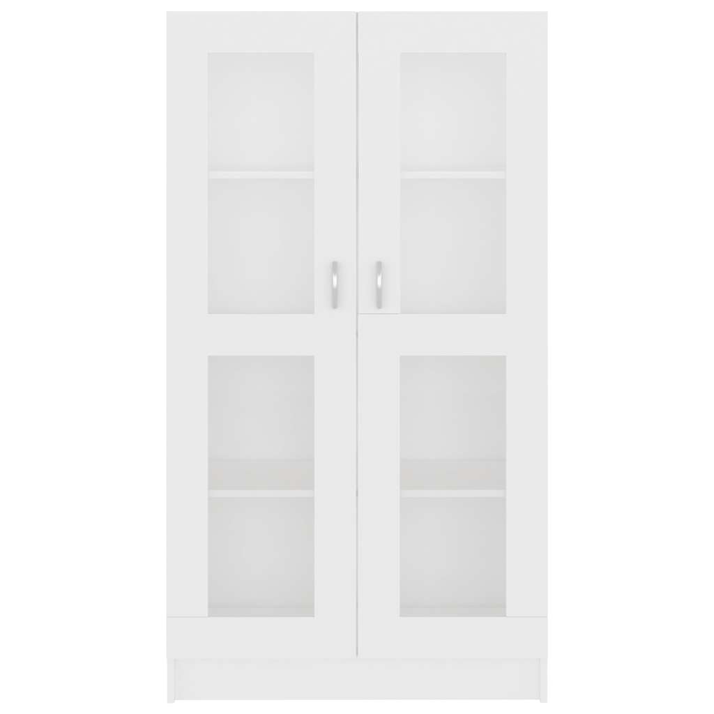 vidaXL Witryna, biała, 82,5x30,5x150 cm, materiał drewnopochodny