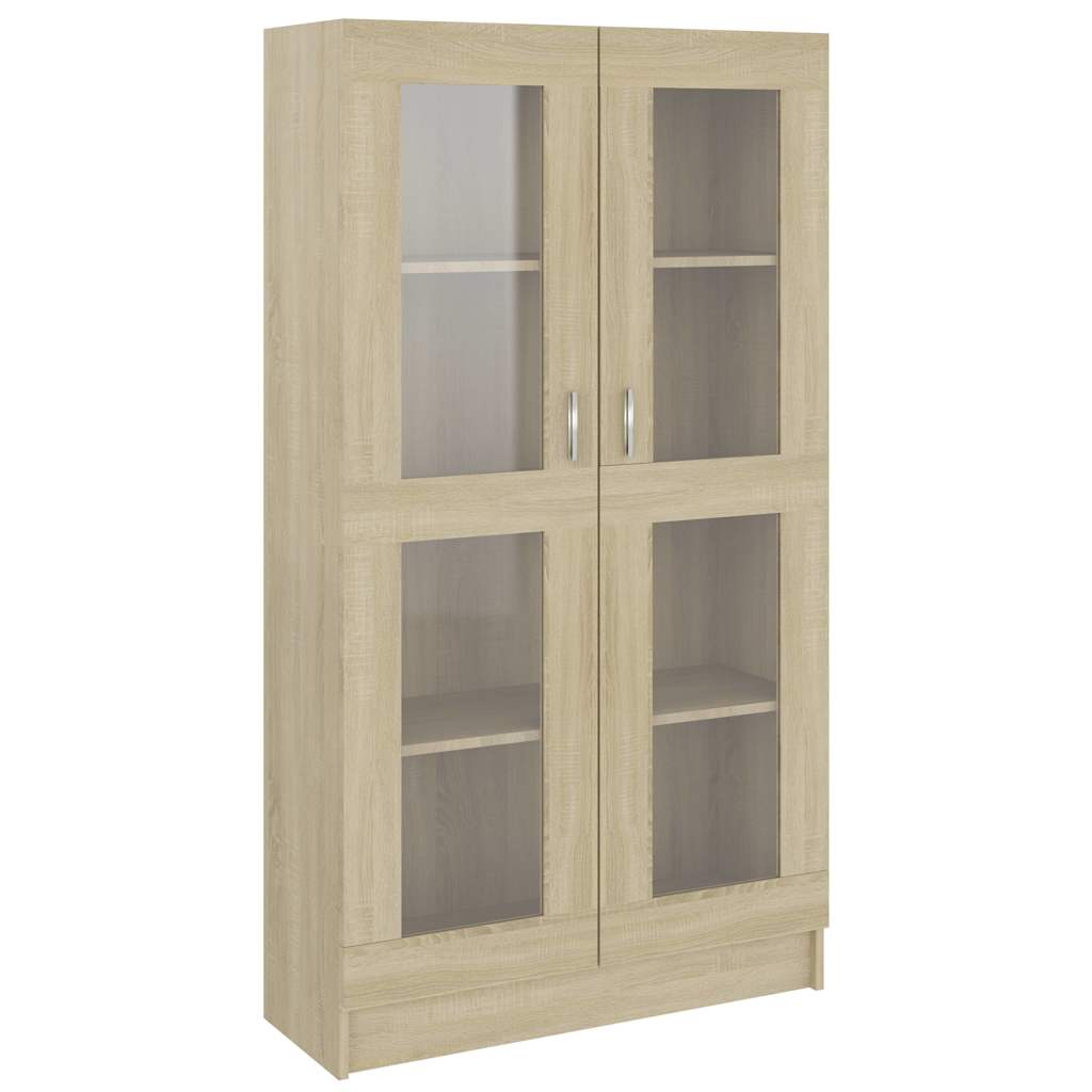 vidaXL Witryna, dąb sonoma, 82,5x30,5x150 cm, materiał drewnopochodny