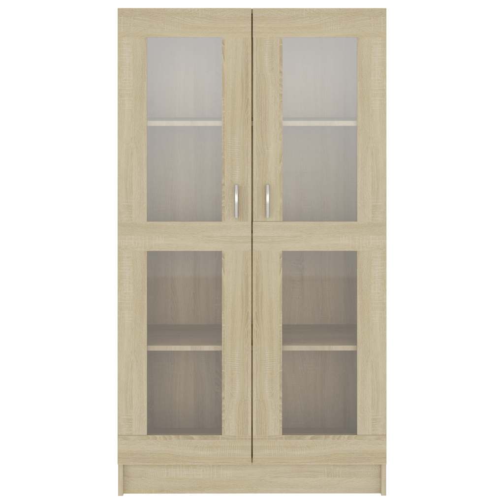 vidaXL Witryna, dąb sonoma, 82,5x30,5x150 cm, materiał drewnopochodny