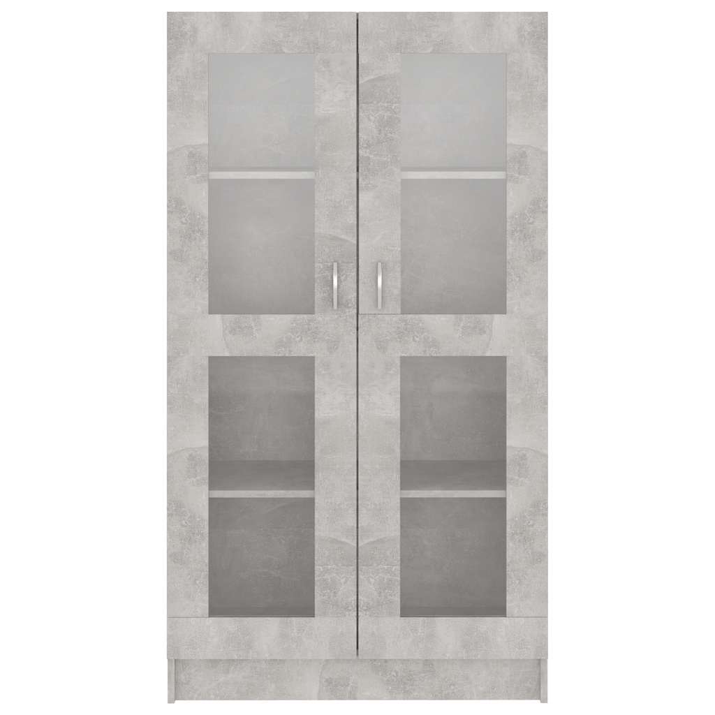 vidaXL Witryna, szarość betonu, 82,5x30,5x150 cm