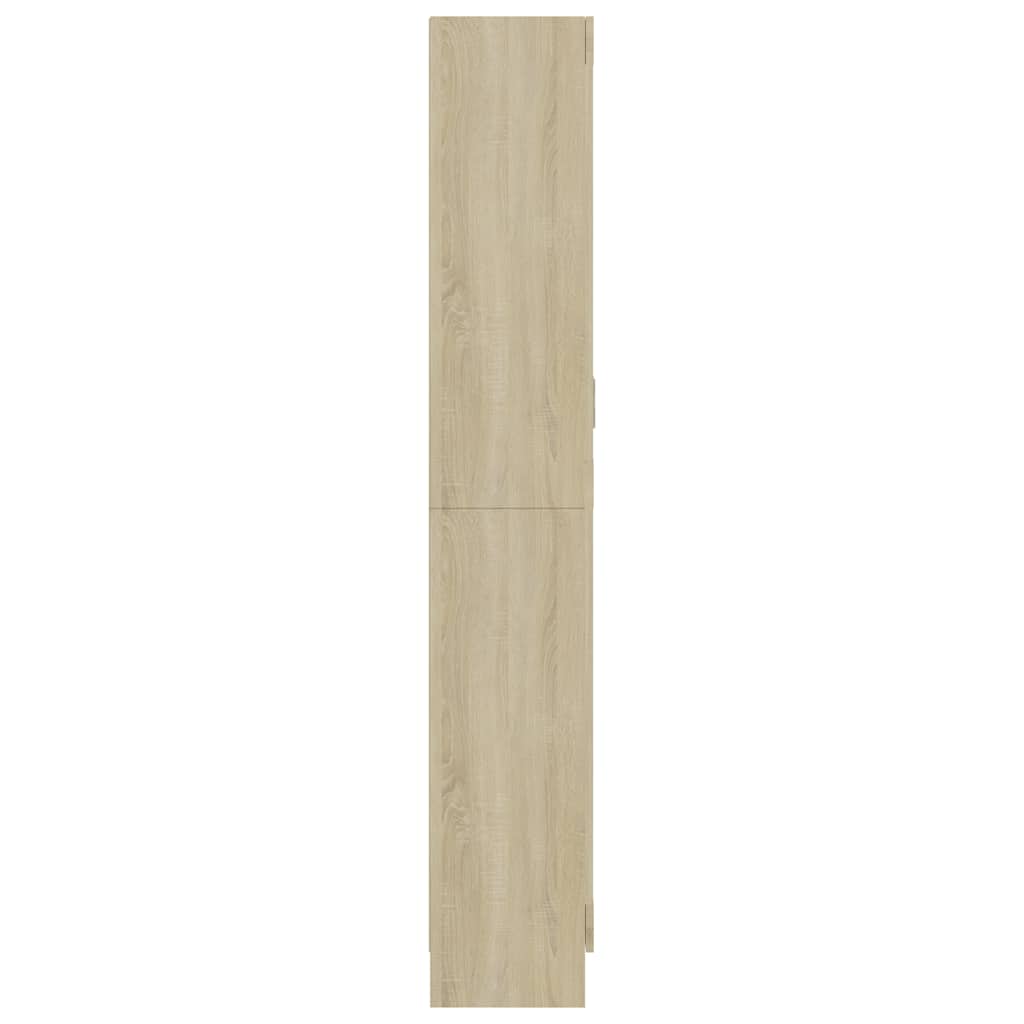 vidaXL Witryna, dąb sonoma 82,5x30,5x185 cm, materiał drewnopochodny