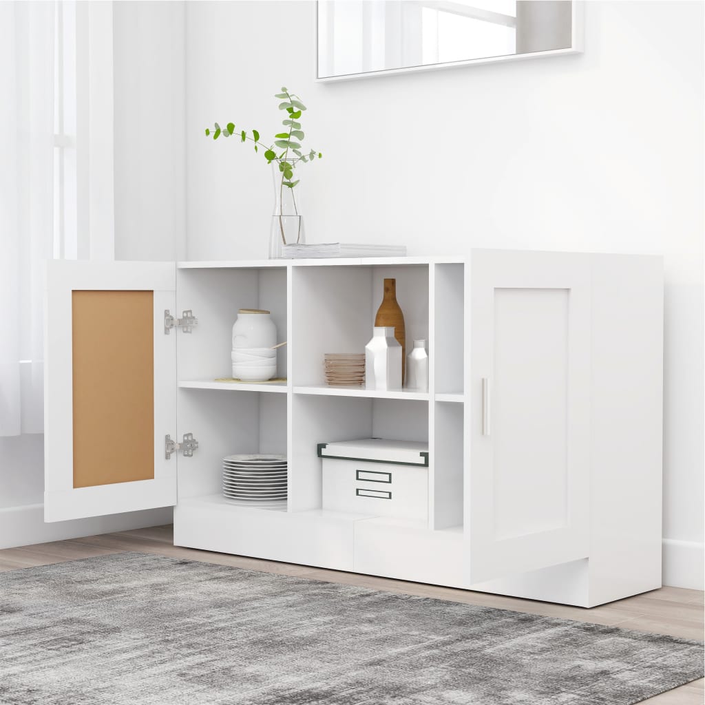 vidaXL Szafka, biała, 80x40x75 cm, materiał drewnopochodny