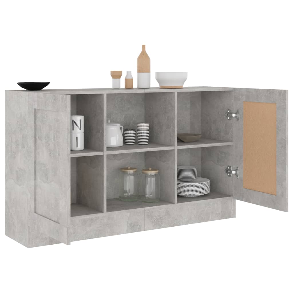 vidaXL Szafka, szarość betonu, 120x30,5x70 cm, materiał drewnopochodny
