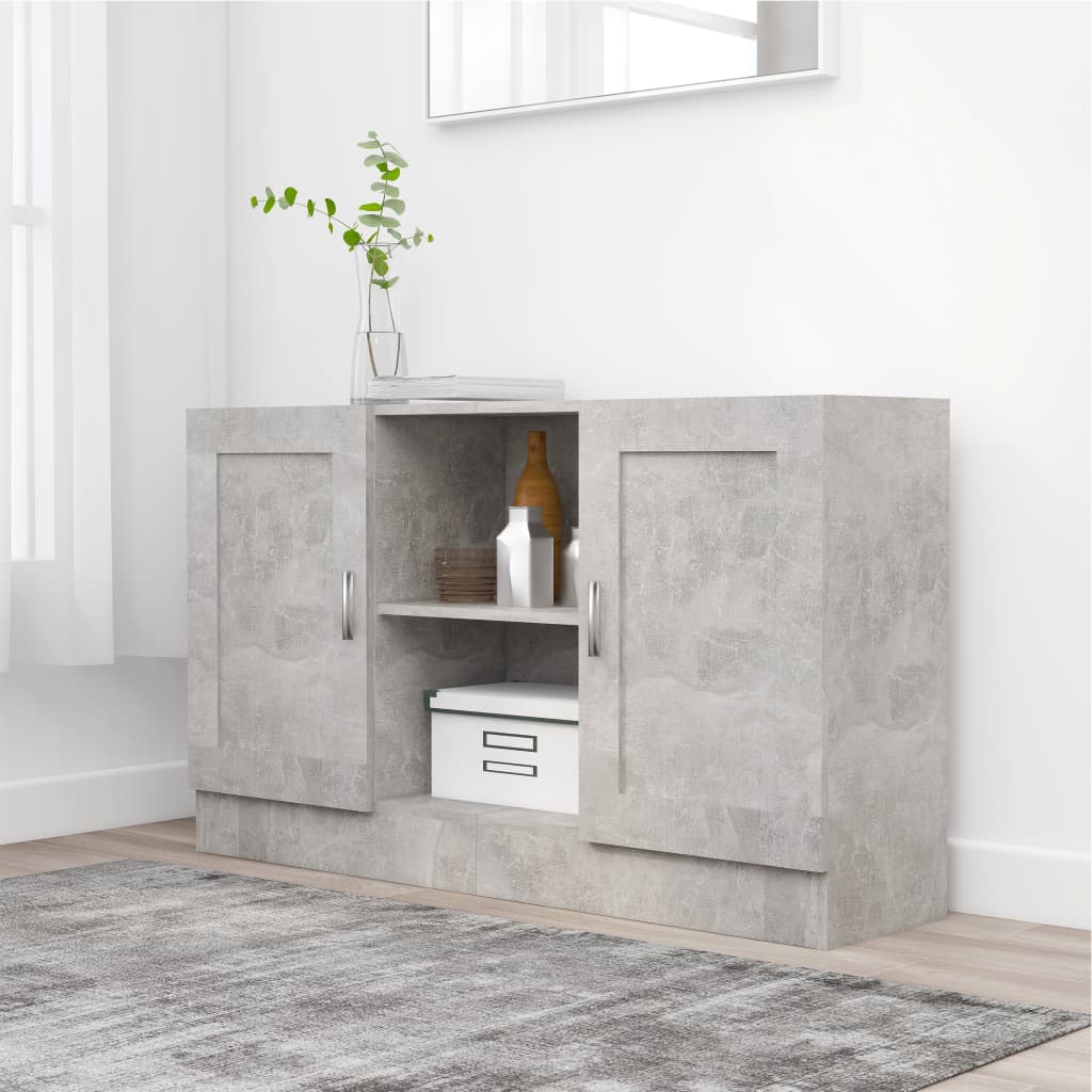 vidaXL Szafka, szarość betonu, 120x30,5x70 cm, materiał drewnopochodny