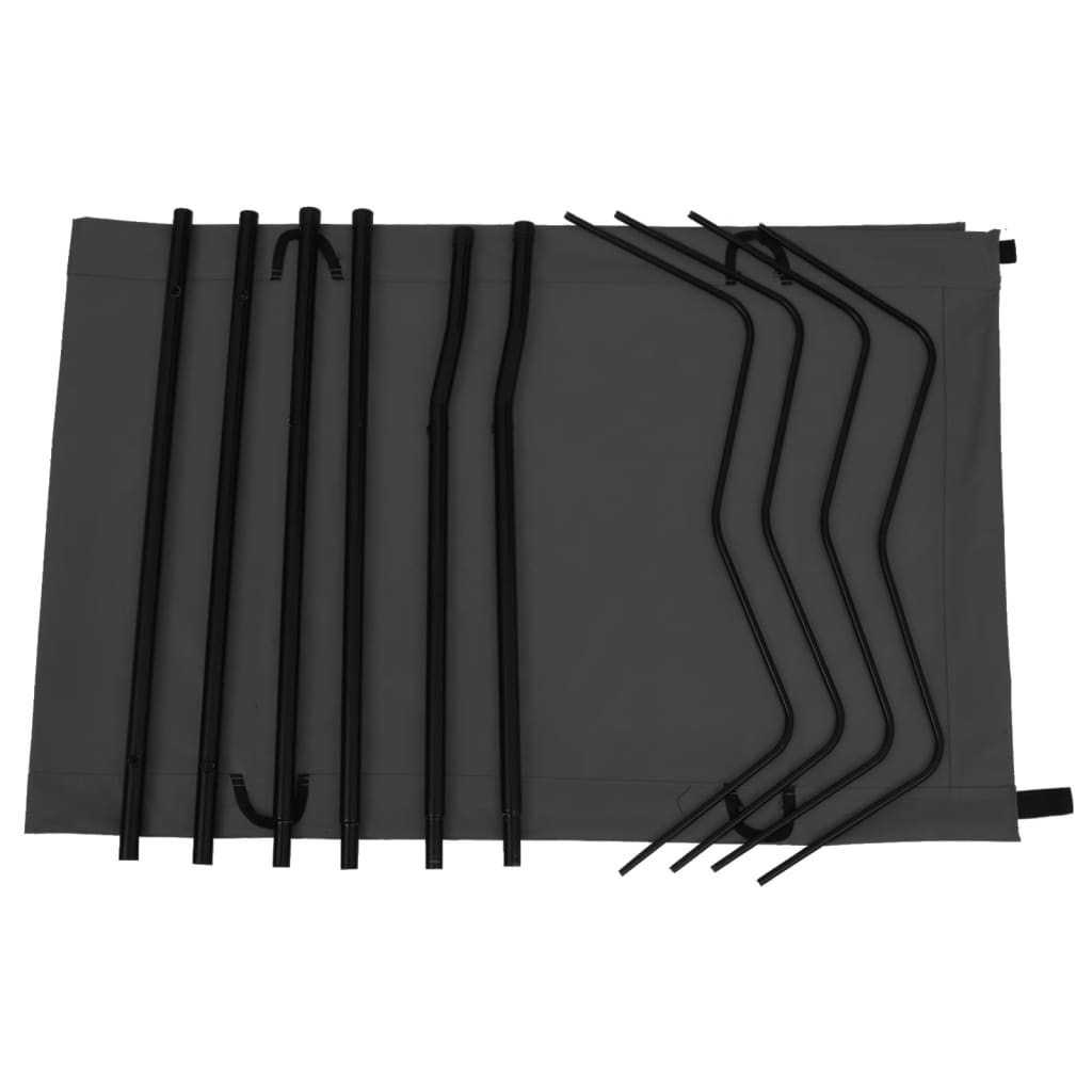 vidaXL Łóżko polowe, 180x60x19 cm, tkanina Oxford i stal, czarne