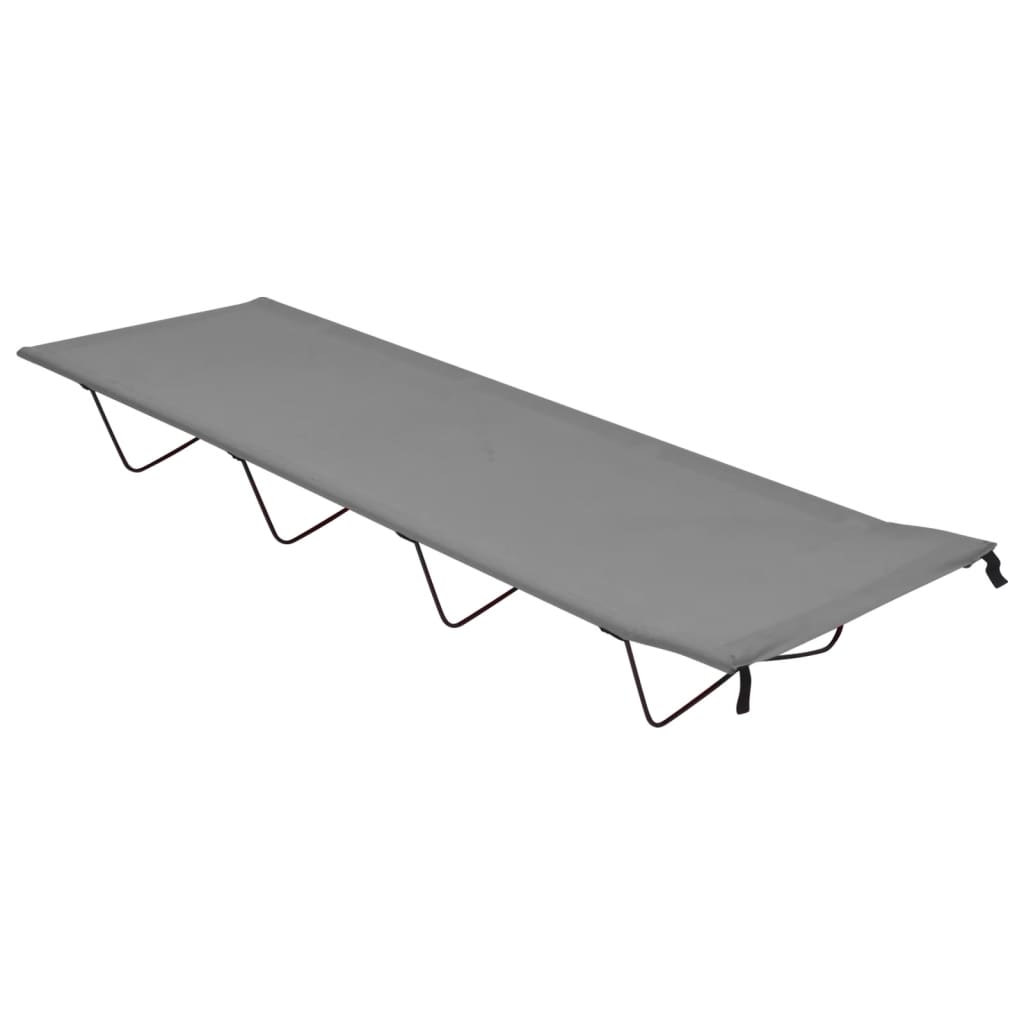 vidaXL Łóżko polowe, 180x60x19 cm, tkanina Oxford i stal, szare