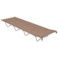 vidaXL Łóżko polowe, 180x60x19 cm, tkanina Oxford i stal, kolor taupe
