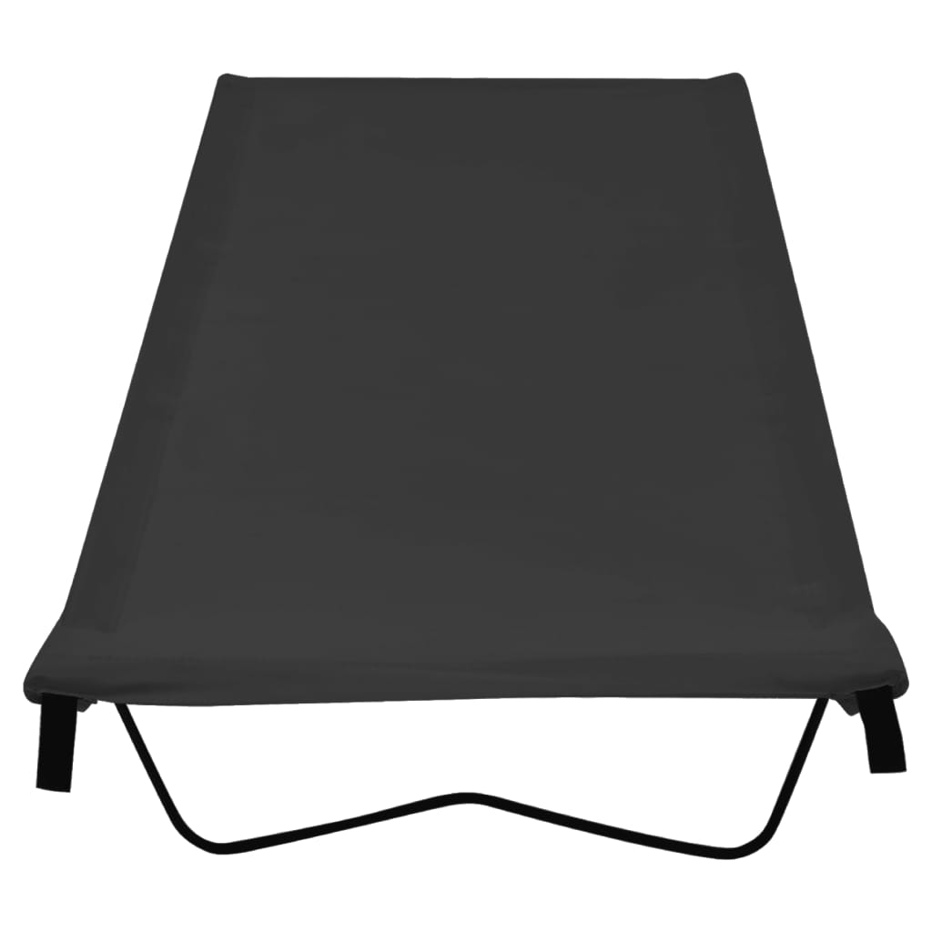 vidaXL Łóżka polowe, 2 szt., 180x60x19 cm, tkanina i stal, czarne