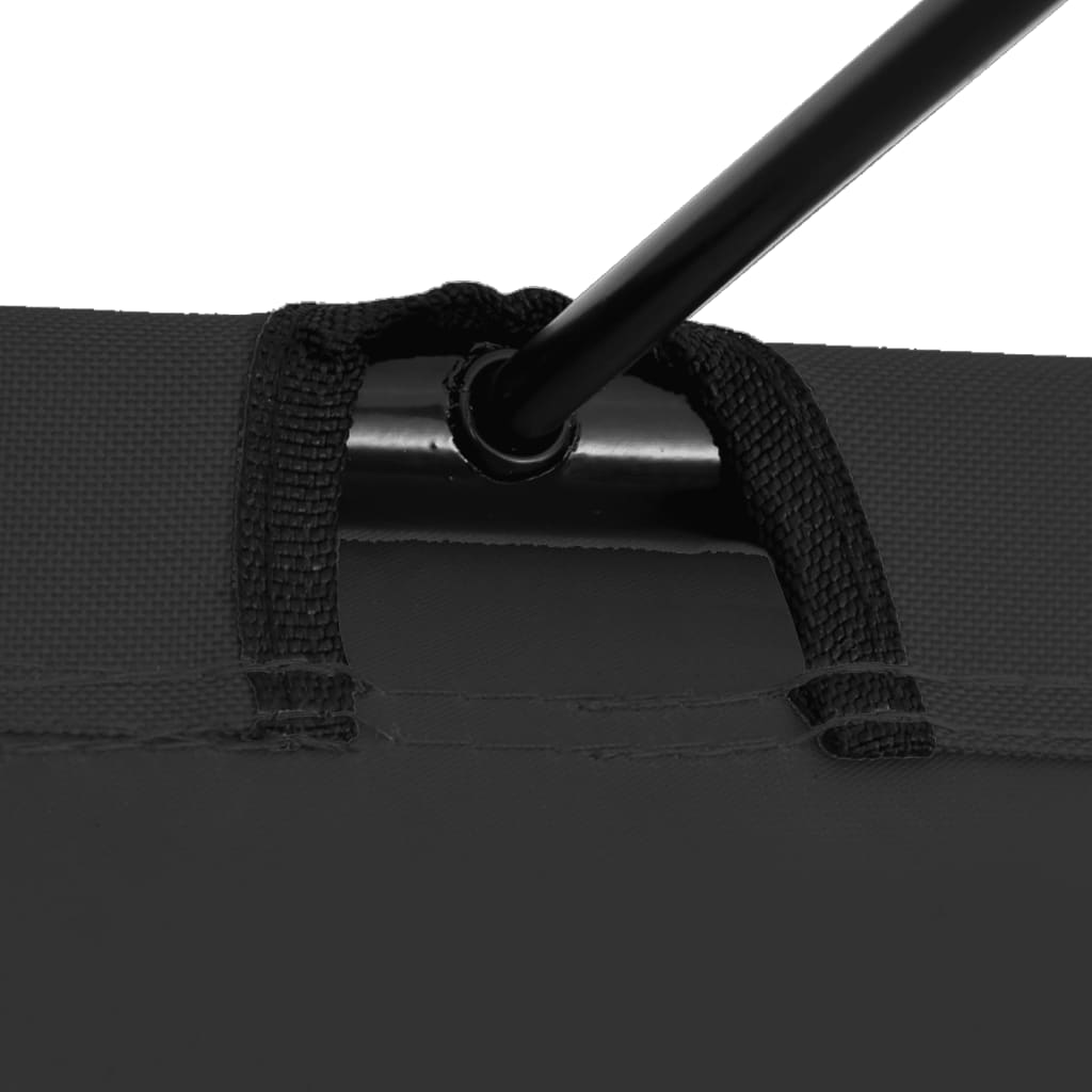 vidaXL Łóżka polowe, 2 szt., 180x60x19 cm, tkanina i stal, czarne