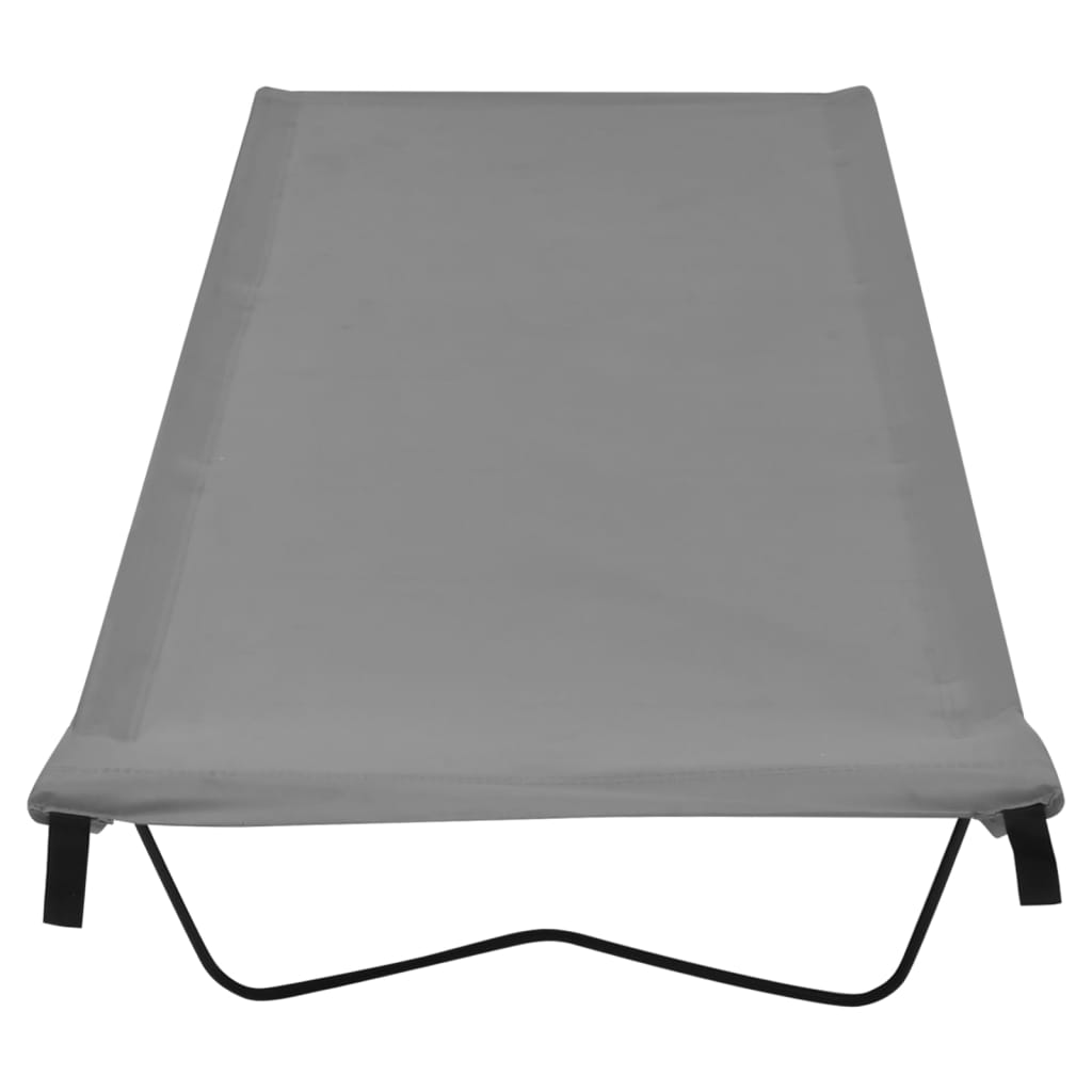 vidaXL Łóżka polowe, 2 szt., 180x60x19 cm, tkanina i stal, szare