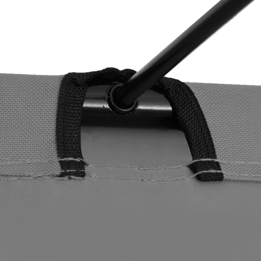 vidaXL Łóżka polowe, 2 szt., 180x60x19 cm, tkanina i stal, szare