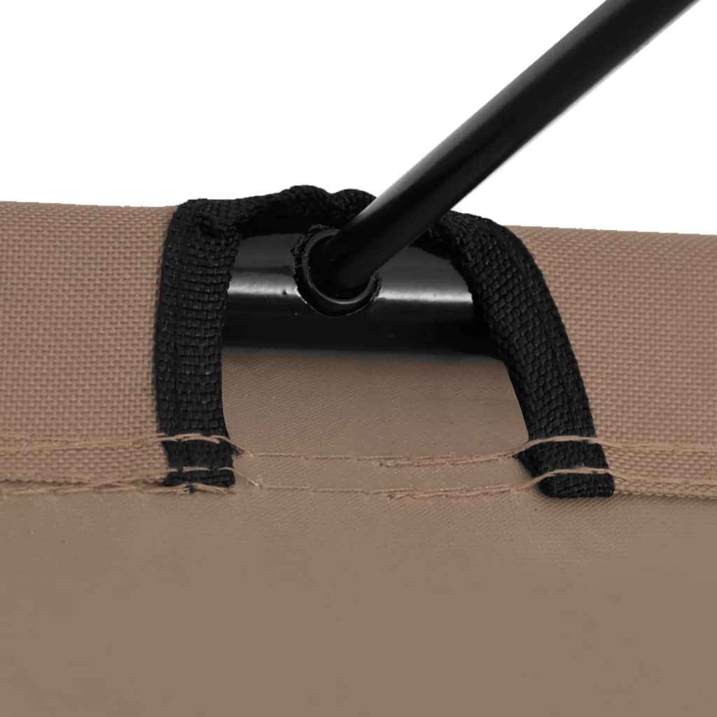 vidaXL Łóżka polowe, 2 szt., 180x60x19 cm, tkanina i stal, kolor taupe