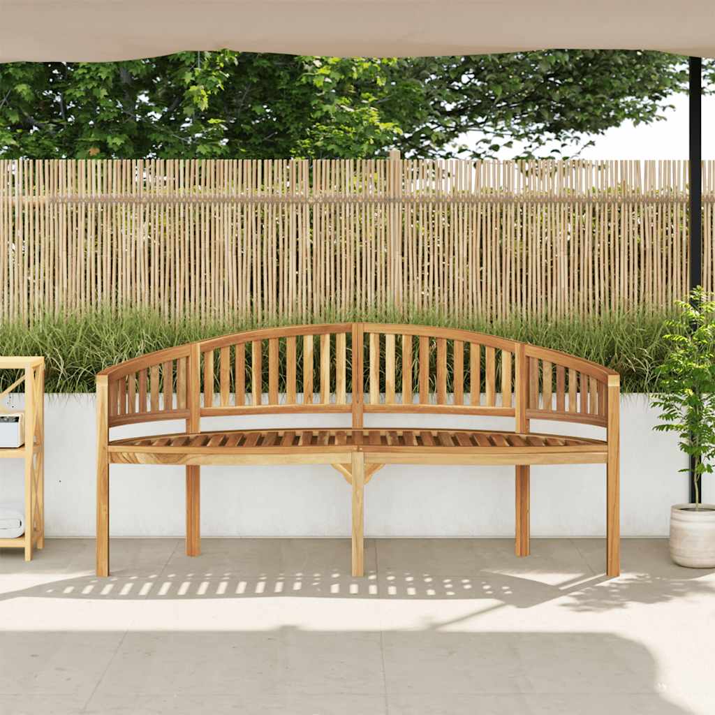 vidaXL Ławka w kształcie banana, 180 cm, lite drewno tekowe