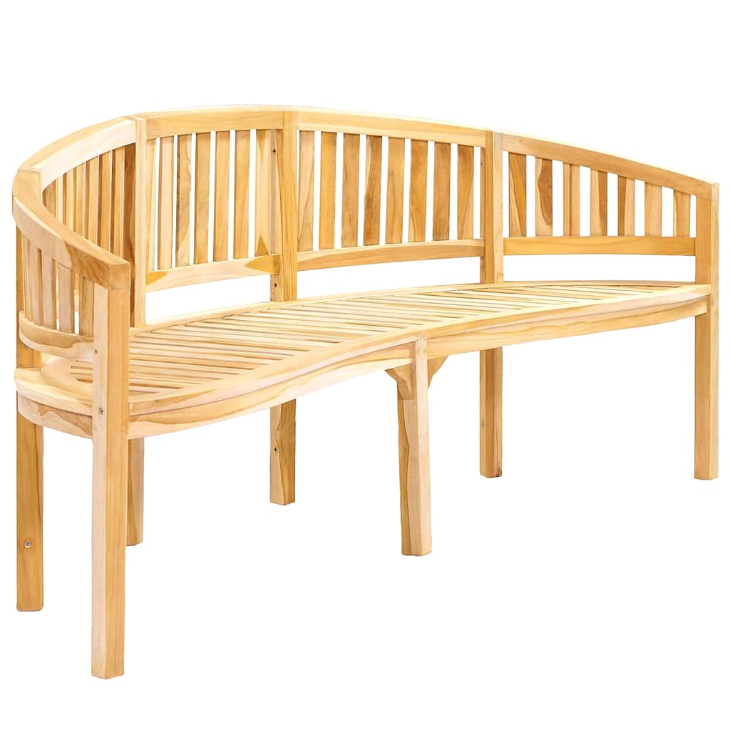 vidaXL Ławka w kształcie banana, 200 cm, lite drewno tekowe
